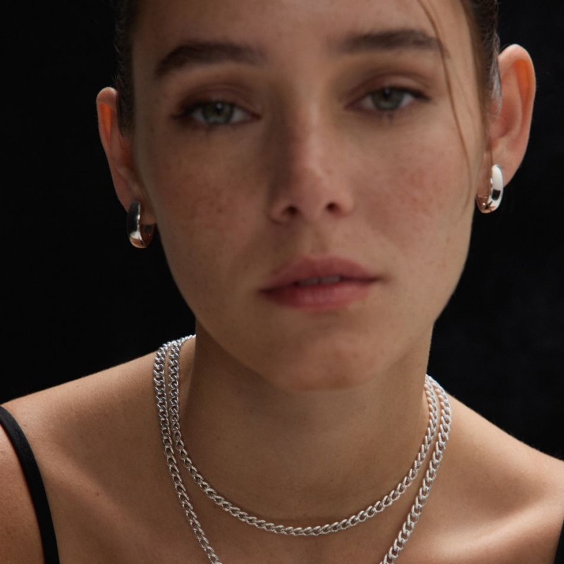 Aros Navette Plata
