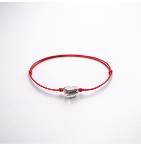 Pulsera Hilo Habichuela plata