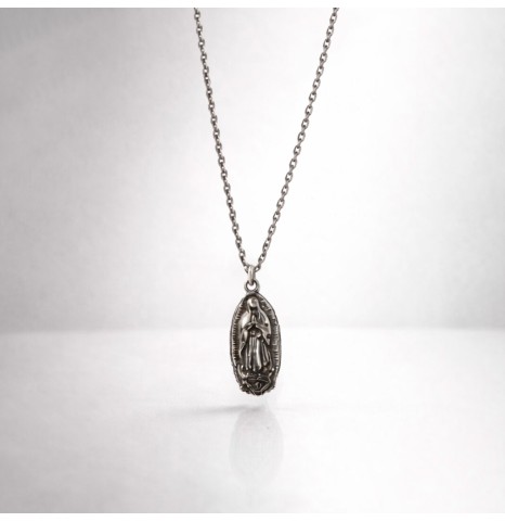 Collar Plata 925 con imagen de la virgen