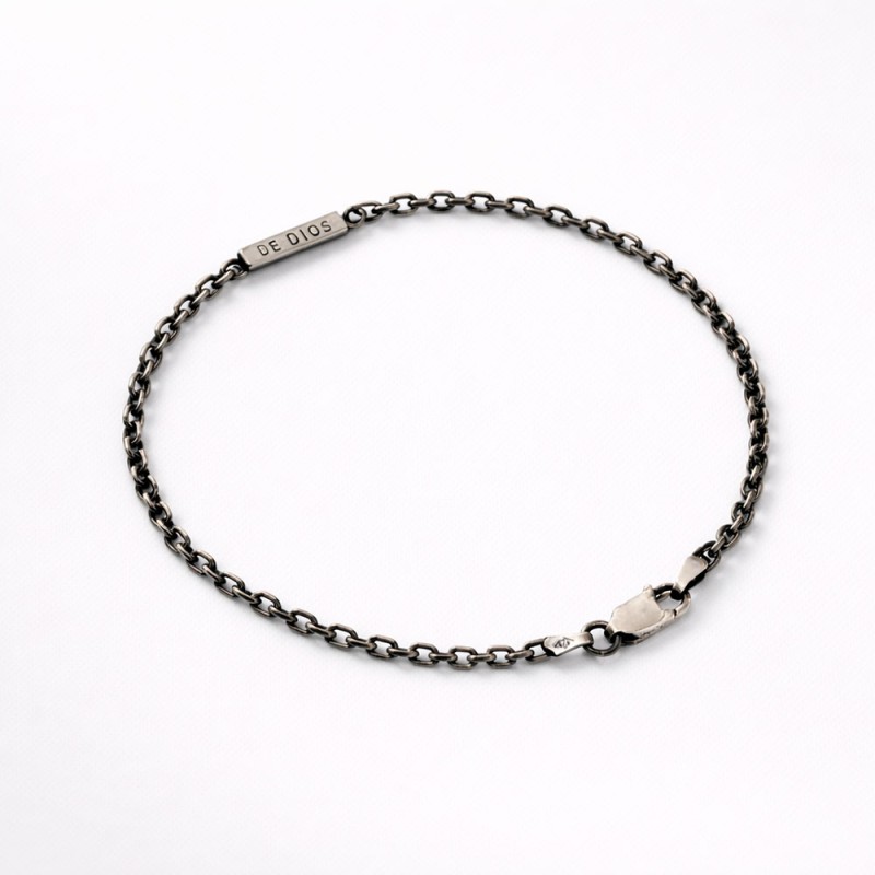 Pulsera de cadena Forcet fina Plata Hombre
