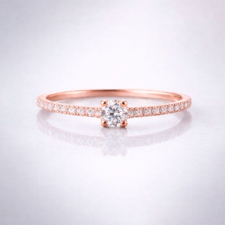 Anillo compromiso Cintillo I Oro 18k