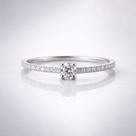Anillo compromiso Cintillo I Oro 18k