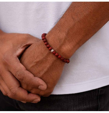 Pulsera Madera Roja DD...