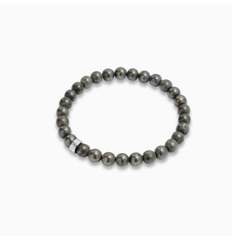 Pulsera Pirita DD Plata Hombre