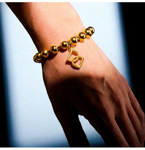 Pulsera Bola 8 mm con baño...