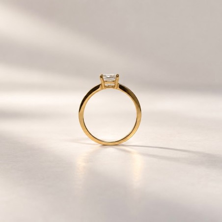 Anillo Compromiso solitario IV Oro 18k
