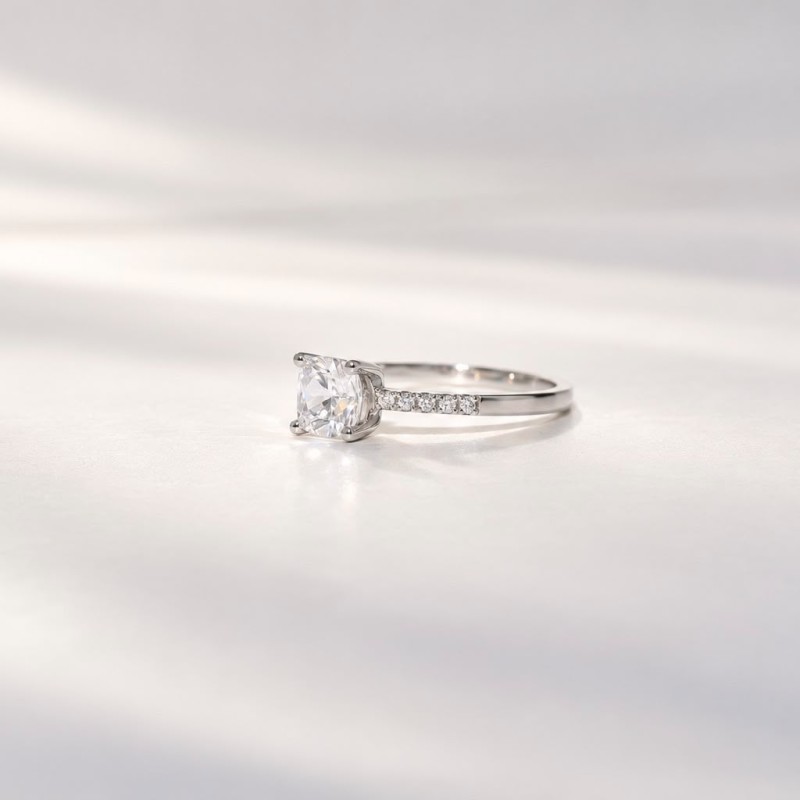 Anillo compromiso Cintillo II Oro 18k