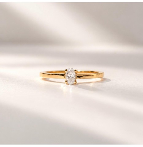 Anillo Solitario VI Oro 18k