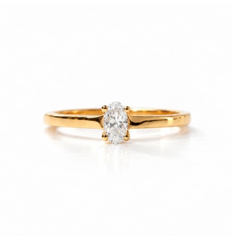 Anillo Solitario VI Oro 18k