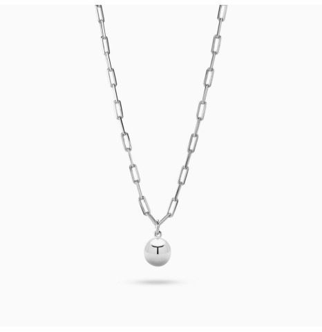 Collar con Bola Plata de ley