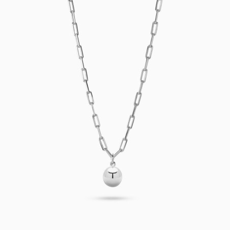 Collar con Bola Plata de ley