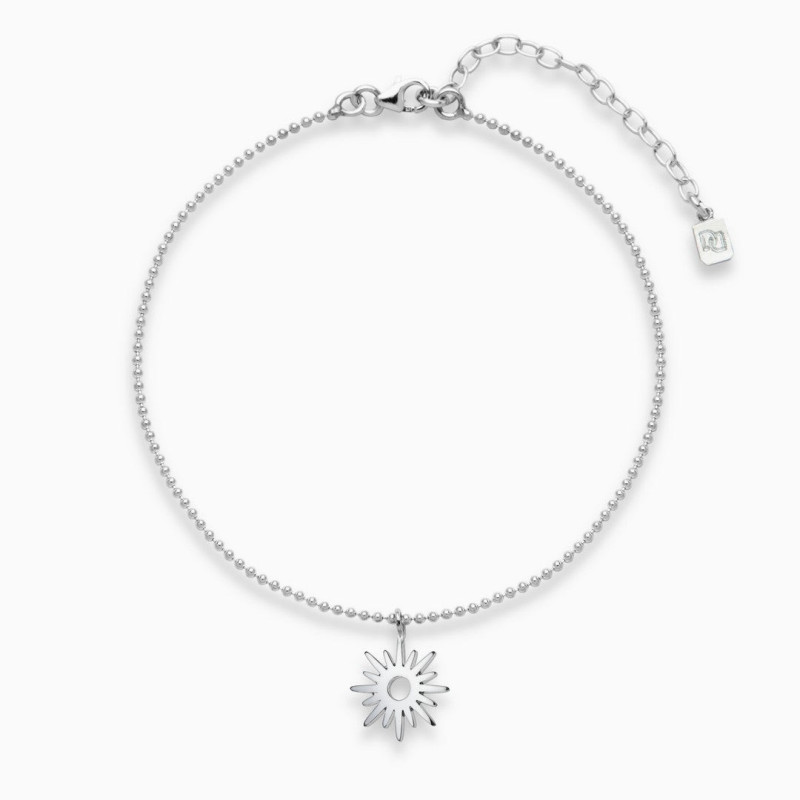 Tobillera Sunstar de Plata de Ley