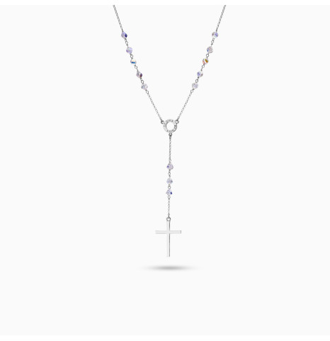 Collar Rosario Cristal y...