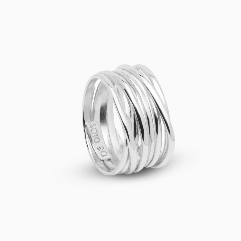 Anillo Hilo de la Vida Roma Plata de ley