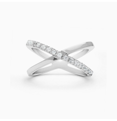 Anillo Cruzado Circonitas...