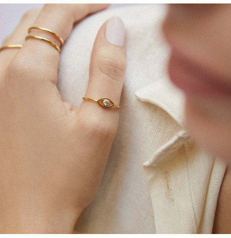 Anillo ojo turco oro 18k