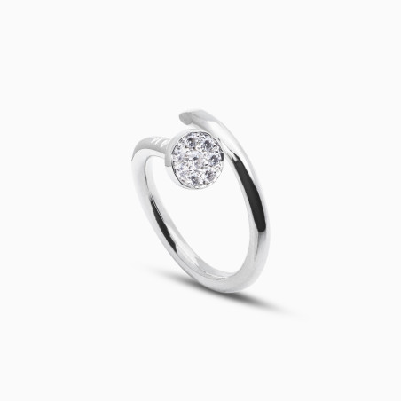 Anillo Clavo Circonitas Plata de ley