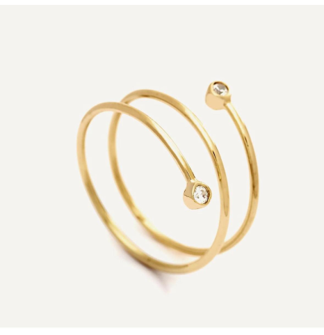 Anillo espiral oro 18k