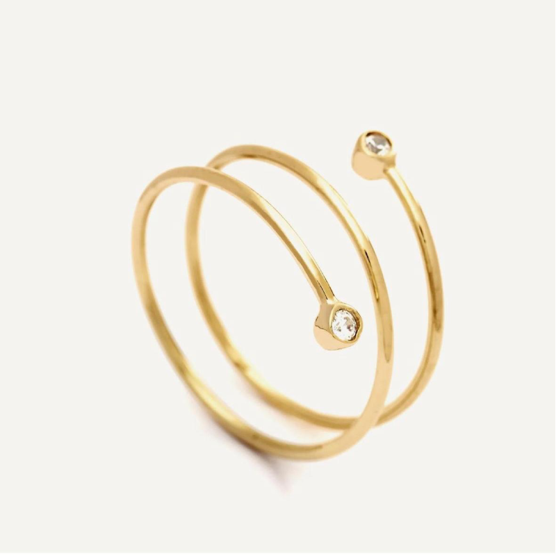 Anillo espiral oro 18k