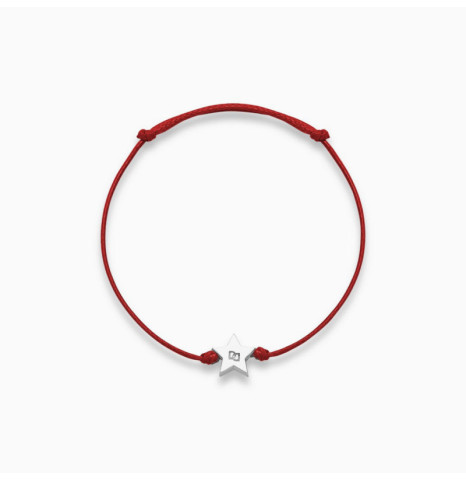 Pulsera hilo estrella Plata...