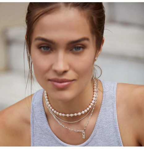 Collar de perlas Plata de ley