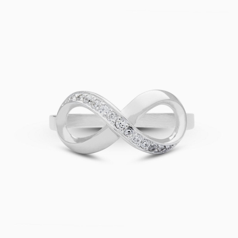 Anillo Infinito Circonitas Plata de ley