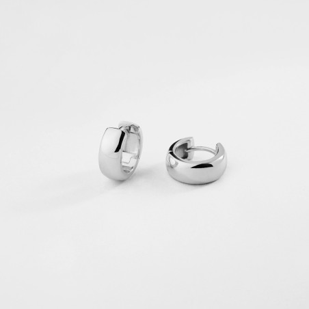 Pendientes de aro gruesos plata de ley