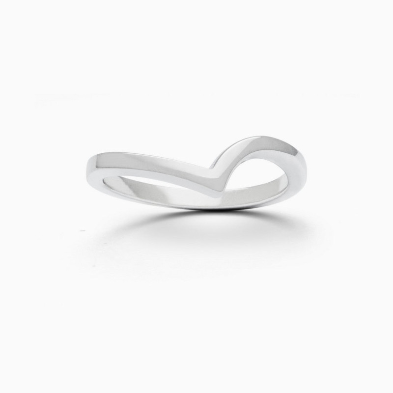 Anillo Ola Plata de ley