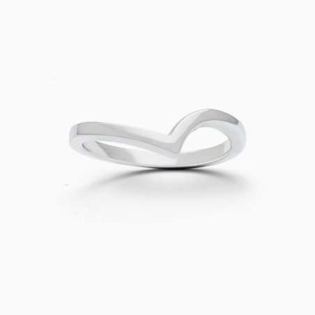Anillo Ola Plata de ley