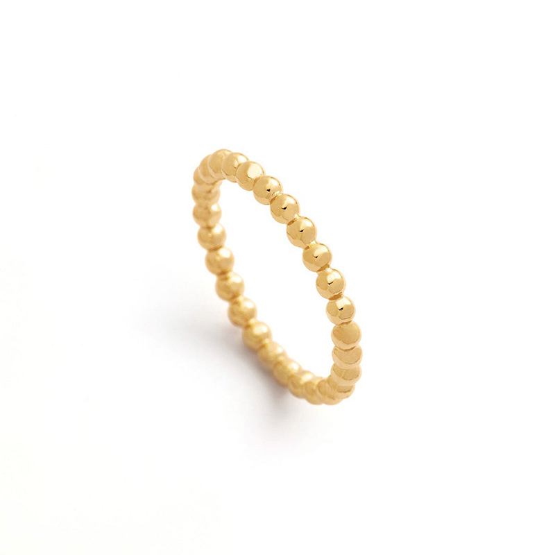 Anillo Bolitas Plata de ley