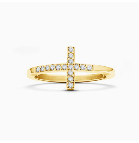 Anillo Cruz Circonitas...