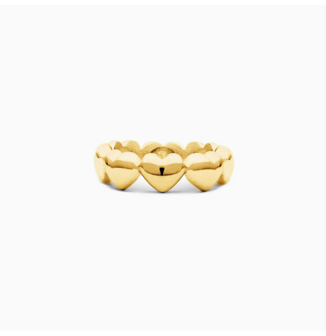 Anillo con Corazones Plata...