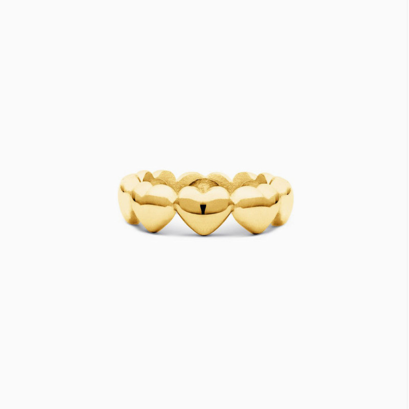 Anillo con Corazones Plata de ley