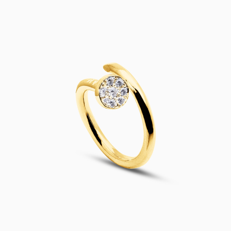 Anillo Clavo Circonitas Plata de ley
