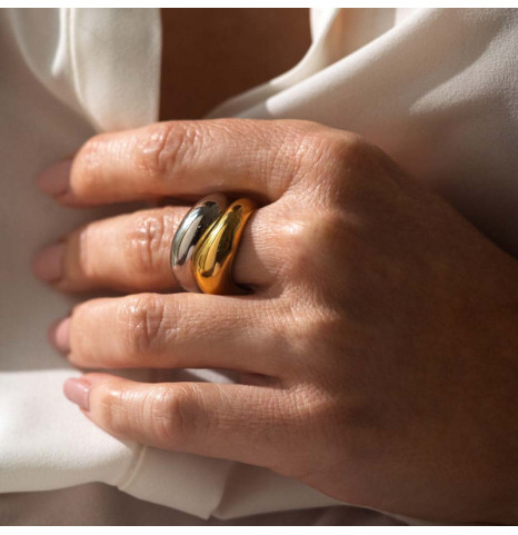 Anillo Bold Curvo Plata de ley