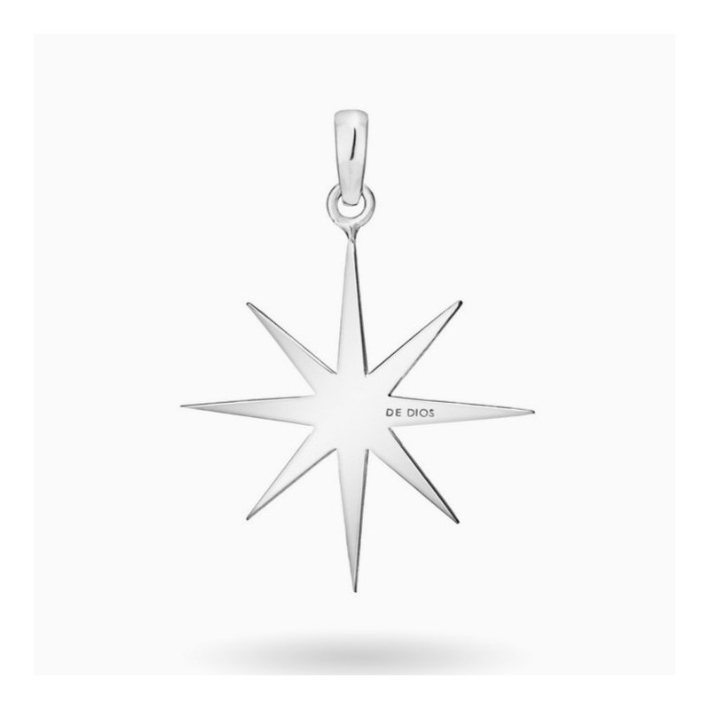 Colgante Sunstar grande Plata de ley