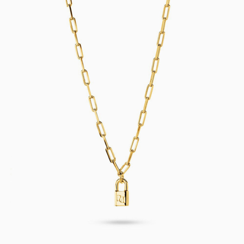 Cadena con Candado Plata de ley
