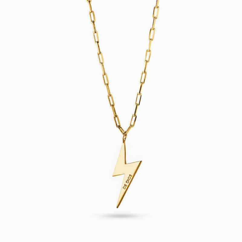 Cadena con Rayo Plata de ley