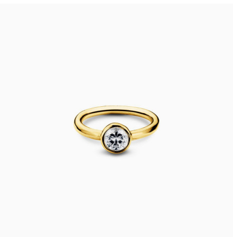 Anillo Liso con circón...