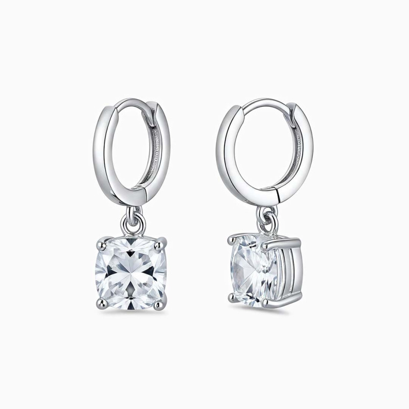 Aros Brisura con circón Cushion