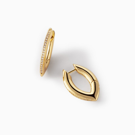 Pendientes Triangulares finas con circonitas