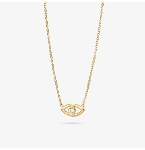 Collar de oro 18k ojo turco