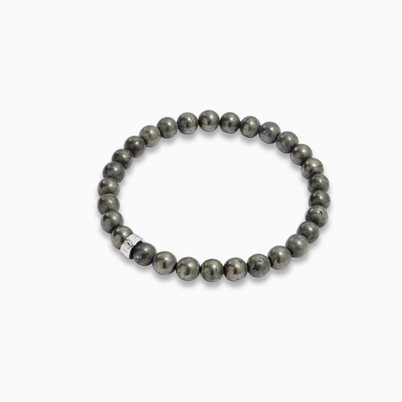 Pulsera Pirita DD Plata de ley Hombre