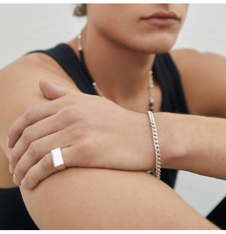 Pulsera Grumet II Plata de...