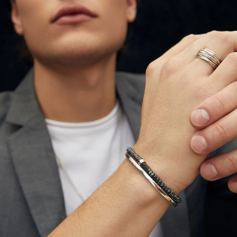 Pulsera Esclava Square Plata de ley Hombre