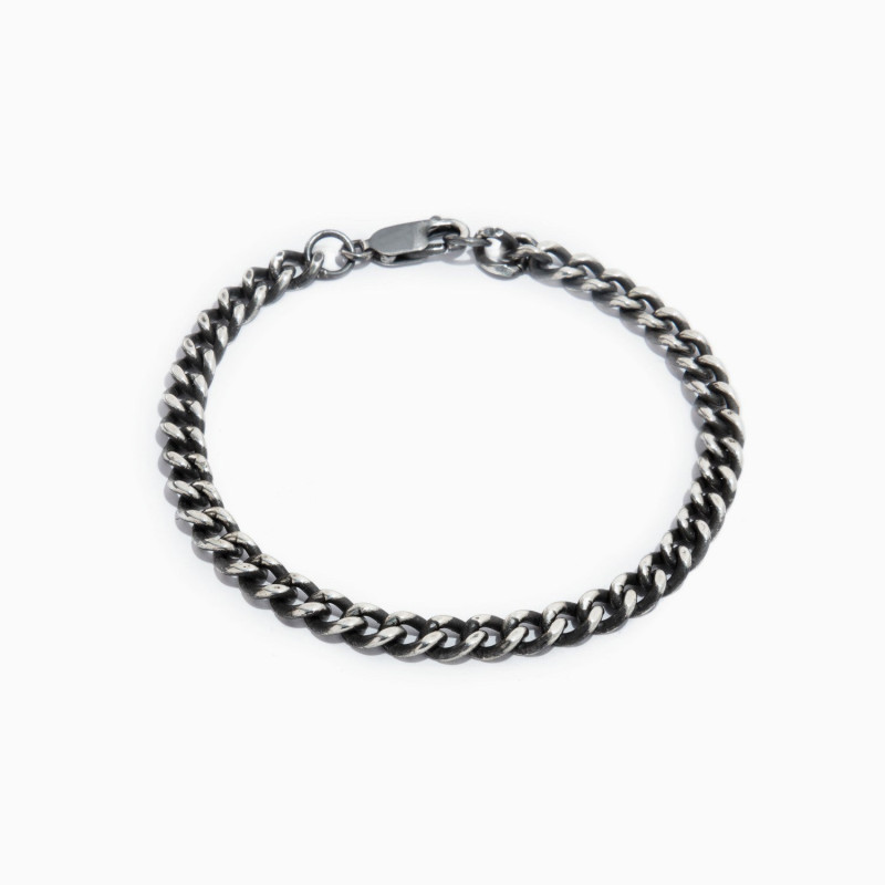 Pulsera Grumet III Black Plata de ley Hombre