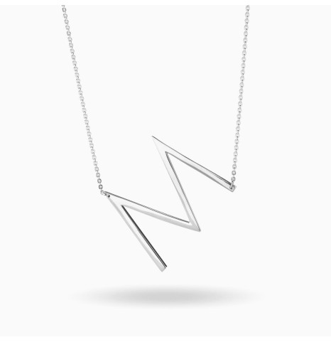 Collar Inicial grande Plata...