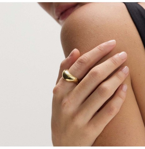 Anillo Bold Curvo Plata de ley