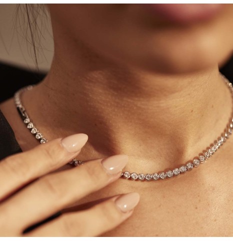 Collar Tennis Plata de ley