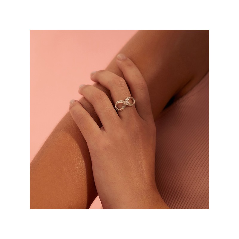 Anillo Infinito Circonitas Plata de ley